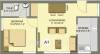 Bethel Trinity Floor Plan (1BHK+1T)