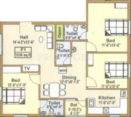 Value Vels Pride (3BHK+3T (1,236 sq ft) 1236 sq ft)