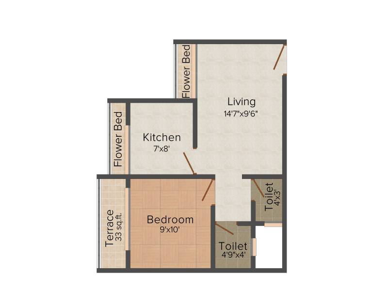 Radha Residency (1BHK+1T (670 sq ft) 670 sq ft)