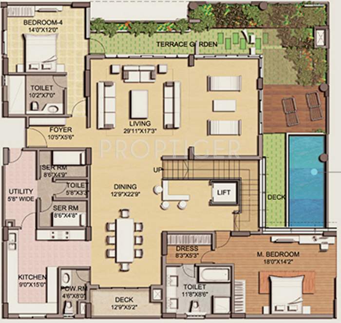 Space Aqua Beaumont (5BHK+6T (7,143 sq ft) + Study Room 7143 sq ft)