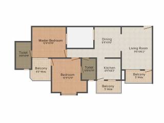 Pearls Paradise (2BHK+2T (1,414 sq ft) 1414 sq ft)