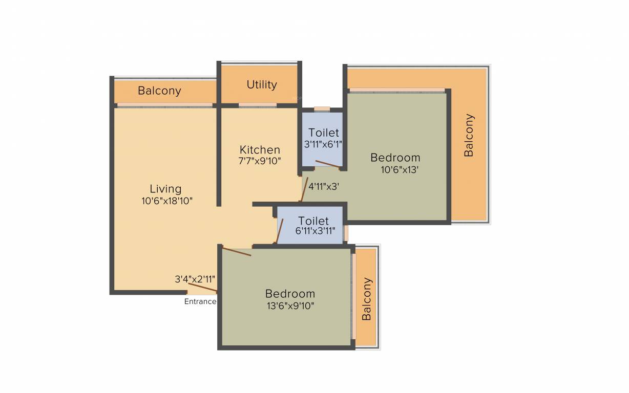 Emerald La Alteza (2BHK+2T (1,225 sq ft) 1225 sq ft) Emerald La Alteza (2BHK+2T (1,225 sq ft) 1225 sq ft)