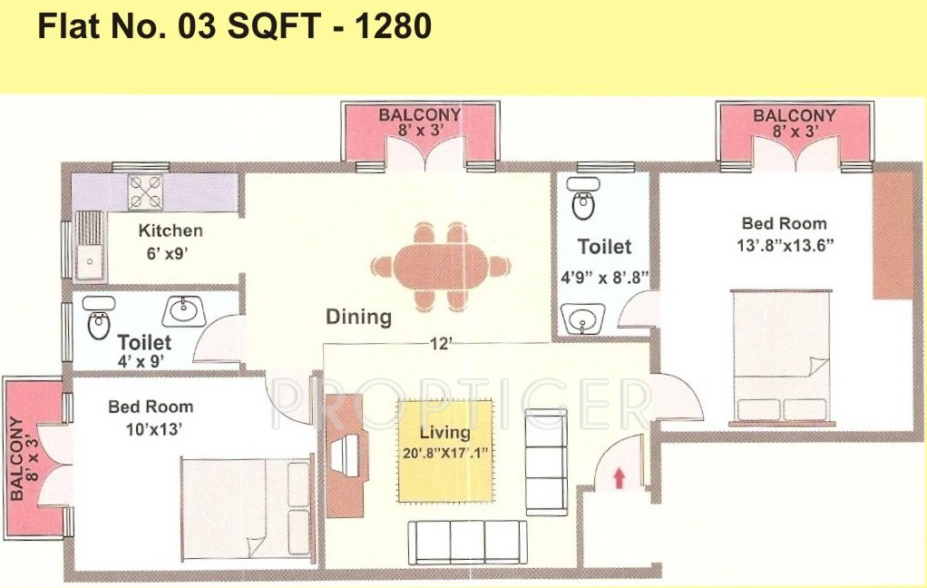 Mahaghar Sagar Deep (2BHK+2T (1,280 sq ft) 1280 sq ft) Mahaghar Sagar Deep (2BHK+2T (1,280 sq ft) 1280 sq ft)