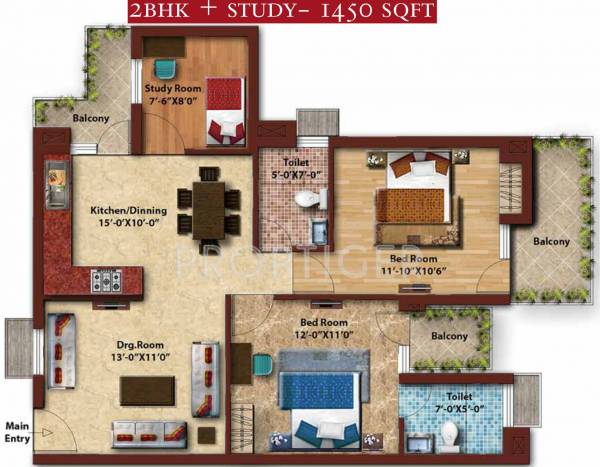 Gold Golf Links (2BHK+2T (1,450 sq ft) + Study Room 1450 sq ft) Gold Golf Links (2BHK+2T (1,450 sq ft) + Study Room 1450 sq ft)