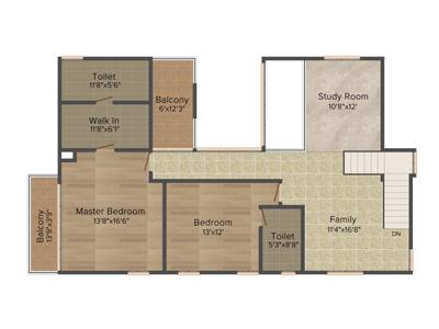 SSPDL Lakewood Enclave (3BHK+3T (2,504 sq ft)   Study Room 2504 sq ft)