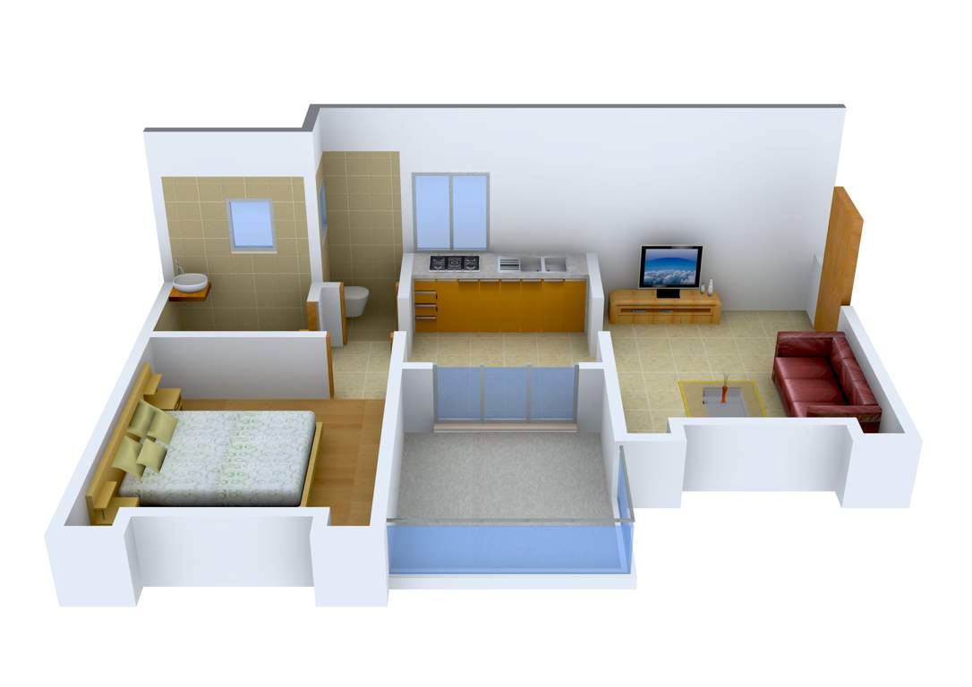 Ghorpade Crystal Avenue (1BHK+1T (624 sq ft) 624 sq ft)