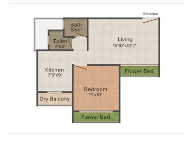 Karira Simran (1BHK+1T (701 sq ft) 701 sq ft)