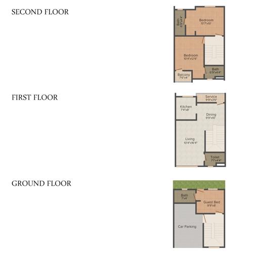 MGP Blooom Villa (3BHK+4T (1,370 sq ft) 1370 sq ft) MGP Blooom Villa (3BHK+4T (1,370 sq ft) 1370 sq ft)