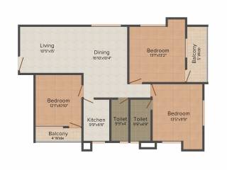 Anila Live Gagan (3BHK+2T (1,796 sq ft) 1796 sq ft) Anila Live Gagan (3BHK+2T (1,796 sq ft) 1796 sq ft)