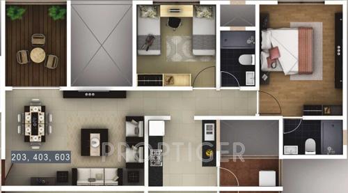 Siddhivinayak Vision Boulevard (2BHK+2T (1,027 sq ft) 1027 sq ft)