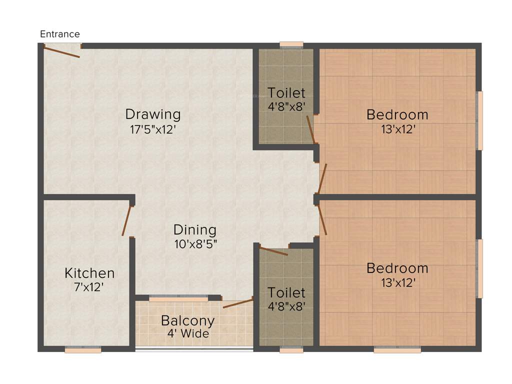 Shuvam Satyam Royale (2BHK+2T (1,301 sq ft) 1301 sq ft)