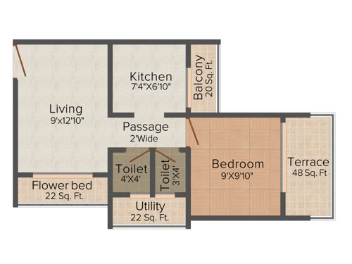 Dream Sai Elegance (1BHK+1T (700 sq ft) 700 sq ft)