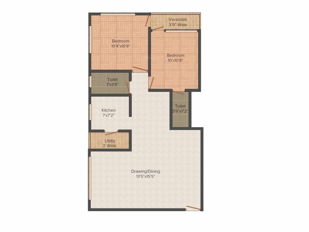 Skywood Nestwood Maple (2BHK+2T (807 sq ft) 807 sq ft) Skywood Nestwood Maple (2BHK+2T (807 sq ft) 807 sq ft)