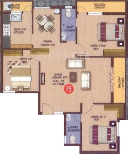 Sanjai Rajivs Paradise (3BHK+2T (1,417 sq ft) 1417 sq ft) Sanjai Rajivs Paradise (3BHK+2T (1,417 sq ft) 1417 sq ft)