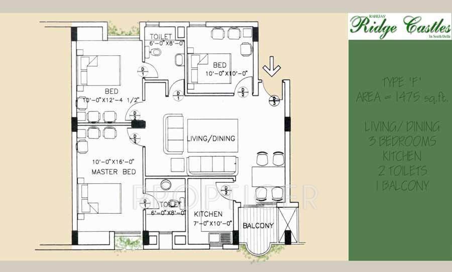 Raheja Ridge Castle (3BHK+2T (1,475 sq ft) 1475 sq ft) Raheja Ridge Castle (3BHK+2T (1,475 sq ft) 1475 sq ft)