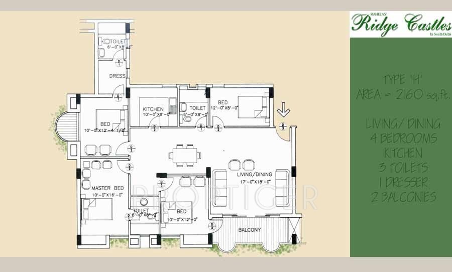 Raheja Ridge Castle (4BHK+3T (2,160 sq ft) 2160 sq ft) Raheja Ridge Castle (4BHK+3T (2,160 sq ft) 2160 sq ft)