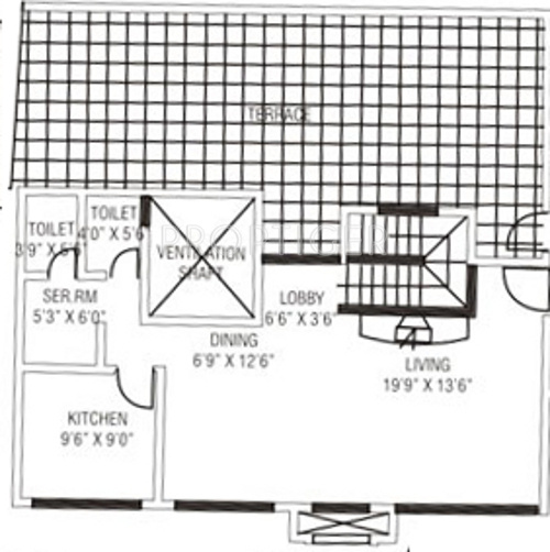 Lokhandwala Windswept Lower Level Penthouse Plan (4BHK+4T)