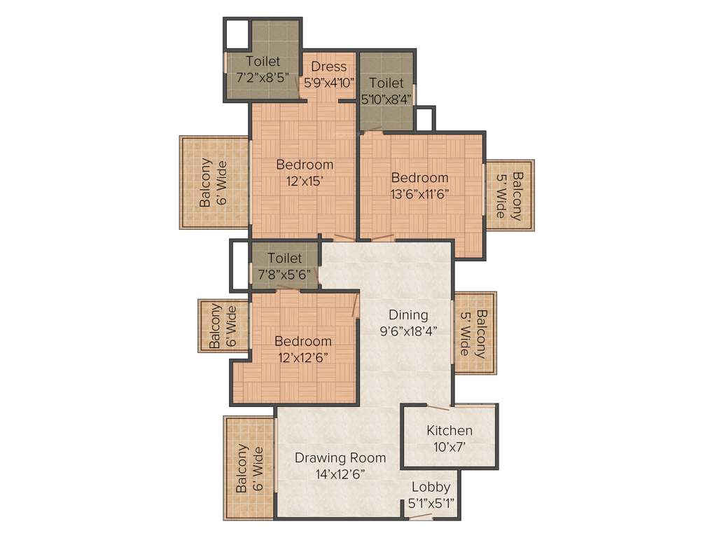 Swatantra Sunshine Avenue (3BHK+3T (1,941 sq ft) 1941 sq ft)