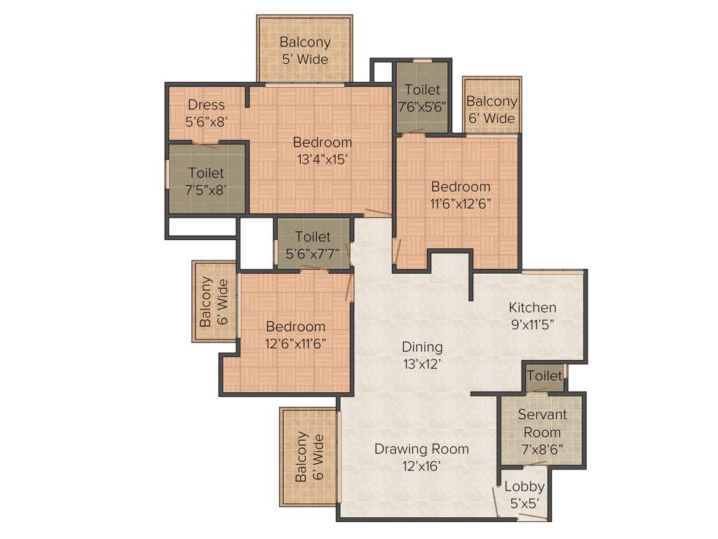 Swatantra Sunshine Avenue (3BHK+4T (2,036 sq ft) 2036 sq ft)