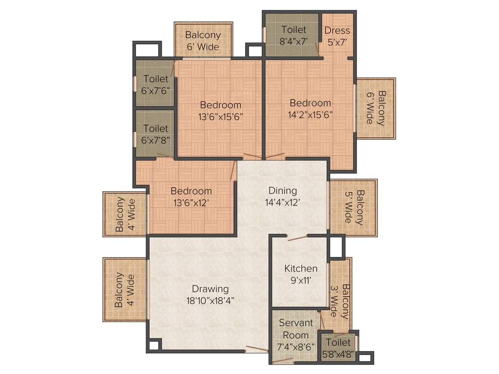 Swatantra Sunshine Avenue (3BHK+4T (2,384 sq ft) 2384 sq ft)