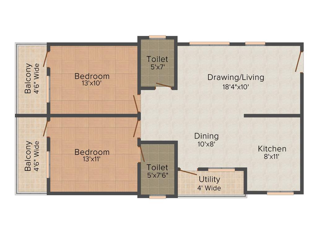 Tetra Green Apple (2BHK+2T (1,212 sq ft) 1212 sq ft)