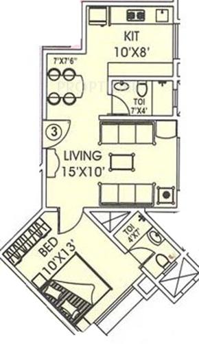 Damji Shamji Mahavir Trinkets (1BHK+2T (600 sq ft) 600 sq ft)