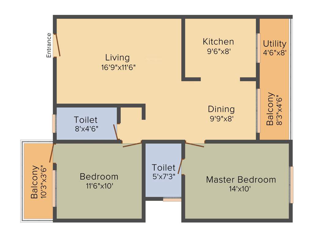 TG Epitome (2BHK+2T (1,115 sq ft) 1115 sq ft)
