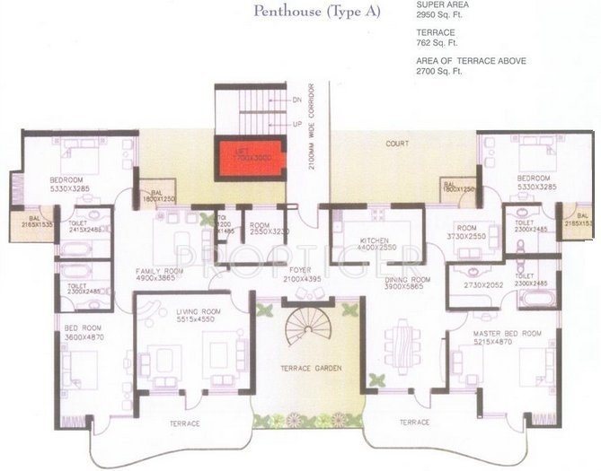 Skyline The Grand Forte (4BHK+4T (2,950 sq ft) 2950 sq ft)