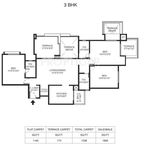 Pride Purple Park Landmark (3BHK+3T (1,806 sq ft) + Pooja Room 1806 sq ft) Pride Purple Park Landmark (3BHK+3T (1,806 sq ft) + Pooja Room 1806 sq ft)