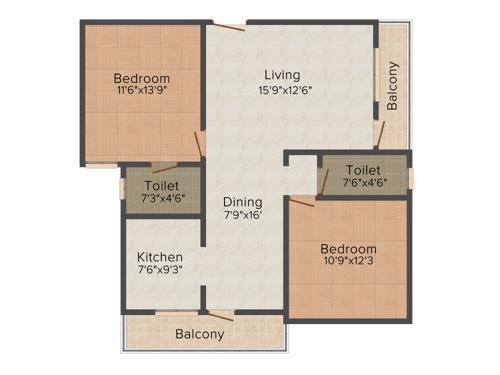 Nishitas Sai Sathveek Residency (2BHK+2T (1,140 sq ft) 1140 sq ft)