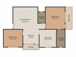 Nishitas Sai Sathveek Residency (2BHK+2T (1,260 sq ft) 1260 sq ft)