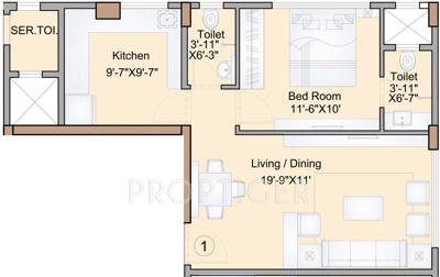 Rohan Hari Har (1BHK+2T (700 sq ft) 700 sq ft)