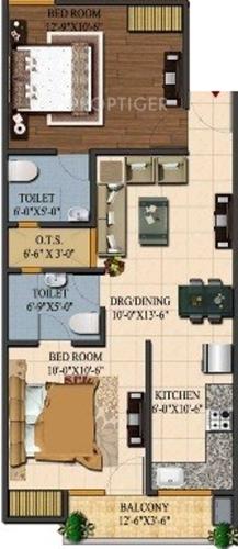 Pingaksh Sunshine Residency (2BHK+2T (975 sq ft) 975 sq ft)