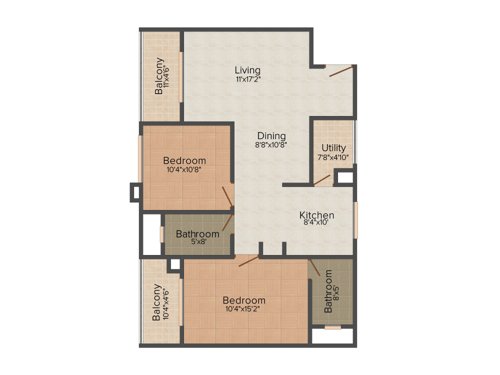 KAR Aarti Residency (2BHK+2T (1,150 sq ft) 1150 sq ft) KAR Aarti Residency (2BHK+2T (1,150 sq ft) 1150 sq ft)