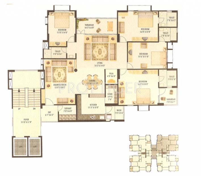 Sheladia Prayag Residency (4BHK+4T (3,150 sq ft) 3150 sq ft)