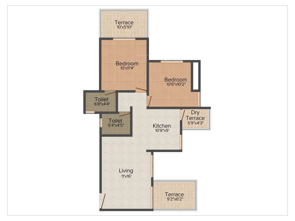 Bhalachandra Avenns (2BHK+2T (928 sq ft) 928 sq ft)