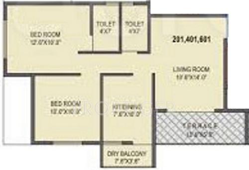 SP K K Anand (2BHK+2T (834 sq ft) 834 sq ft)