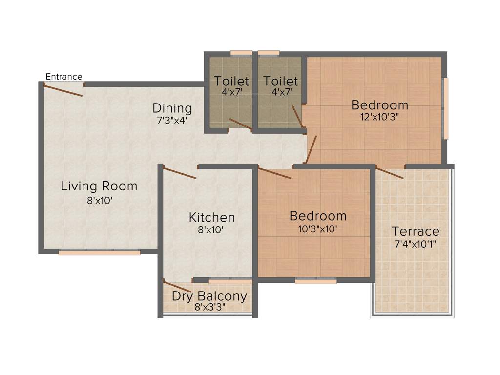 SP K K Anand (2BHK+2T (908 sq ft) 908 sq ft)