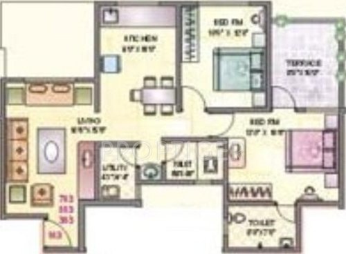 RK Nisarg Akash (2BHK+2T (950 sq ft) 950 sq ft)