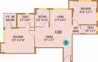 Anila Live Gagan (2BHK+2T (1,288 sq ft) 1288 sq ft) Anila Live Gagan (2BHK+2T (1,288 sq ft) 1288 sq ft)