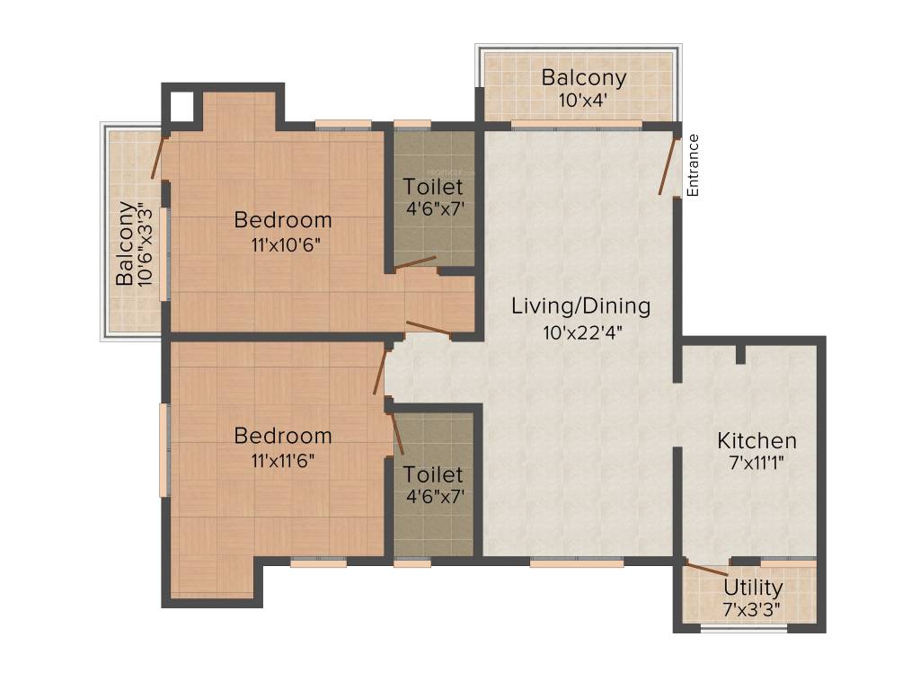 Pushkar Anugraham (2BHK+2T (1,050 sq ft) 1050 sq ft)