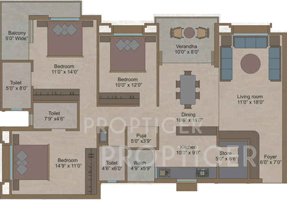Neptune Helly Greens (3BHK+3T (2,100 sq ft) 2100 sq ft) Neptune Helly Greens (3BHK+3T (2,100 sq ft) 2100 sq ft)