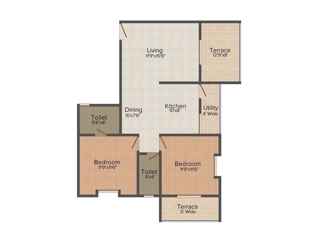 Hulawale Laxmi Heights (2BHK+2T (1,130 sq ft) 1130 sq ft)