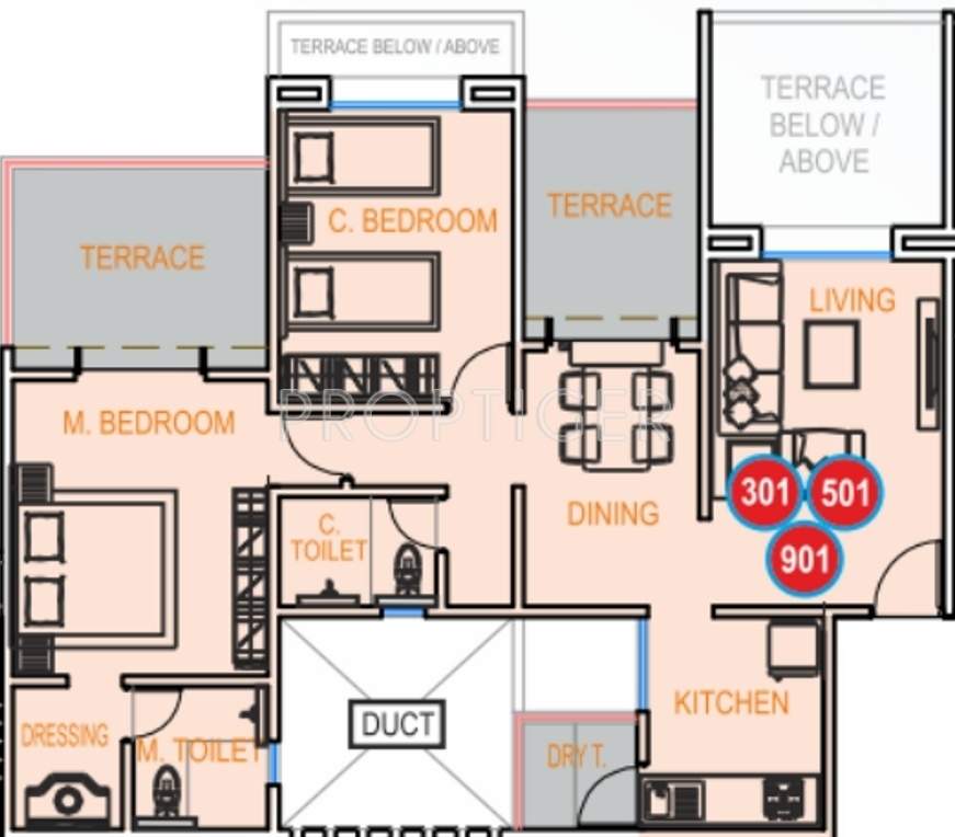 Mohite Paradise G (2BHK+2T (1,486 sq ft) 1486 sq ft)