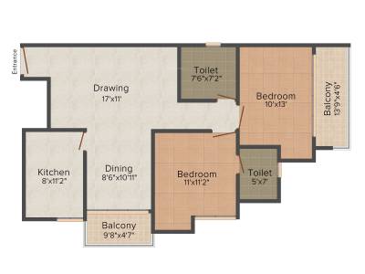 Neoteric Grande (2BHK+2T (990 sq ft) 990 sq ft) Neoteric Grande (2BHK+2T (990 sq ft) 990 sq ft)