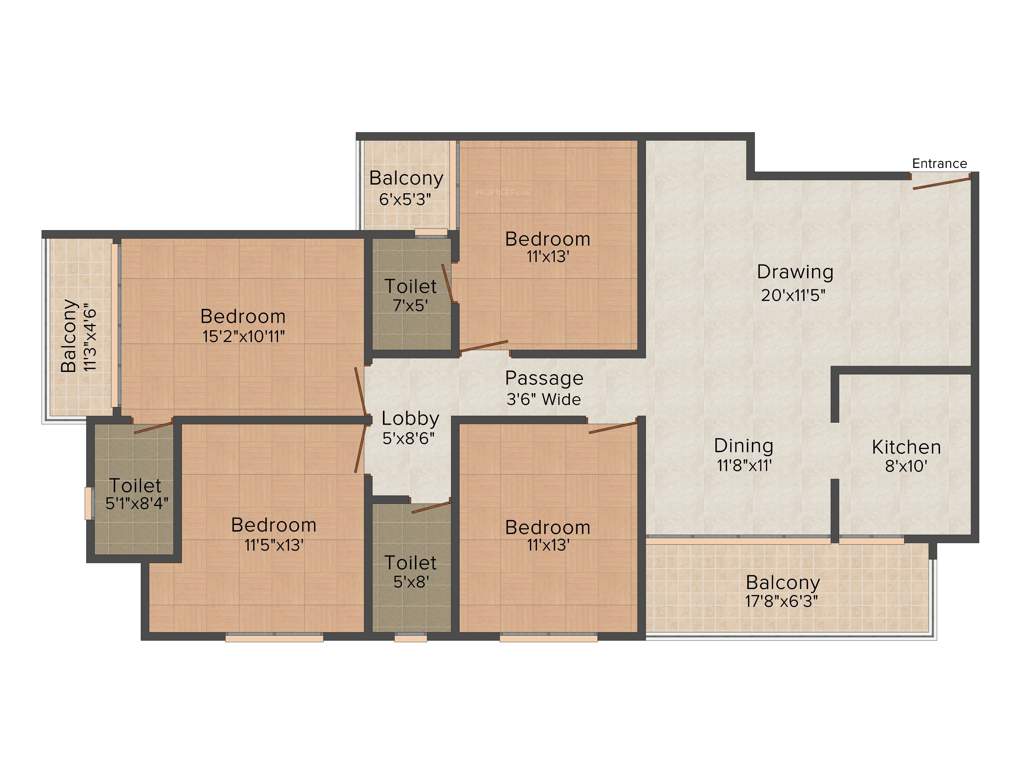 Neoteric Grande (4BHK+3T (1,610 sq ft) + Pooja Room 1610 sq ft)