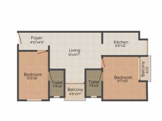 Apaar Serene (2BHK+2T (868 sq ft) 868 sq ft) Apaar Serene (2BHK+2T (868 sq ft) 868 sq ft)