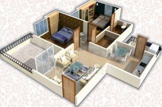 Khinvasara Samarth Carina (2BHK+2T (1,017 sq ft) 1017 sq ft)
