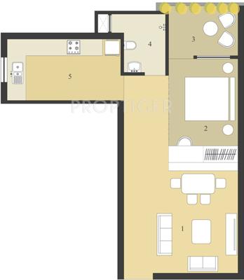Neoteric Orchid Green (1BHK+1T (788 sq ft) 788 sq ft)