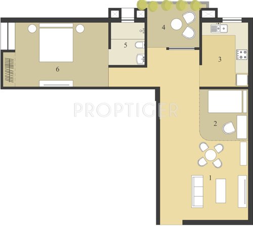 Neoteric Orchid Green (2BHK+1T (1,000 sq ft) 1000 sq ft)